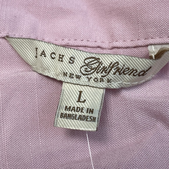 Jachs Girlfriend Women's L Pink Rayon Blouse Top e0771 - Picture 2 of 7